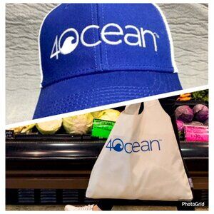 NWT 4Ocean Snapback Trucker Hat & NWT Reusable Foldable Shopping Chico Bag